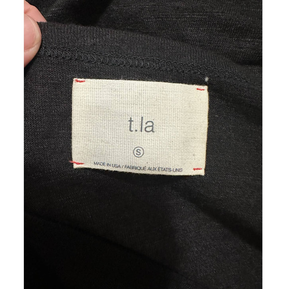 T.la dark gray short cuffed sleeves t shirt size small - Picture 4 of 8